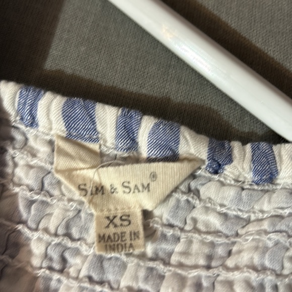 Blue and White Striped Sundress - Picture 3 of 4